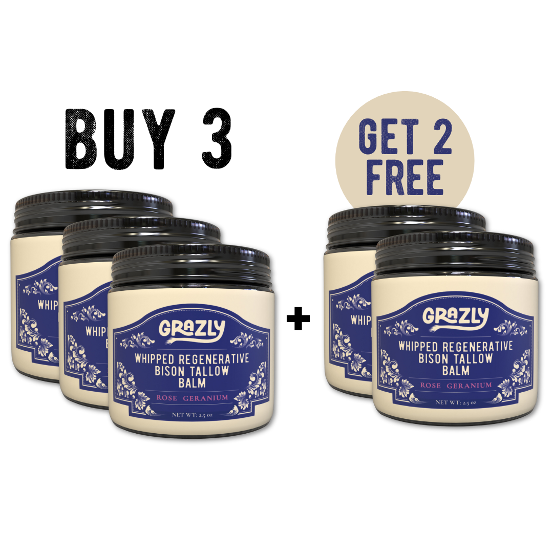 Grazly Whipped Bison Tallow & Manuka Honey Balm — 2.5 oz