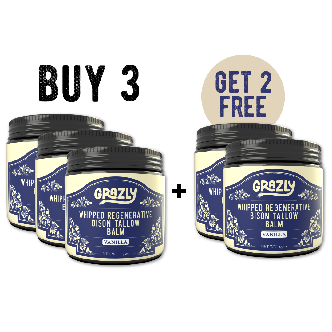 Grazly Whipped Bison Tallow & Manuka Honey Balm — 2.5 oz