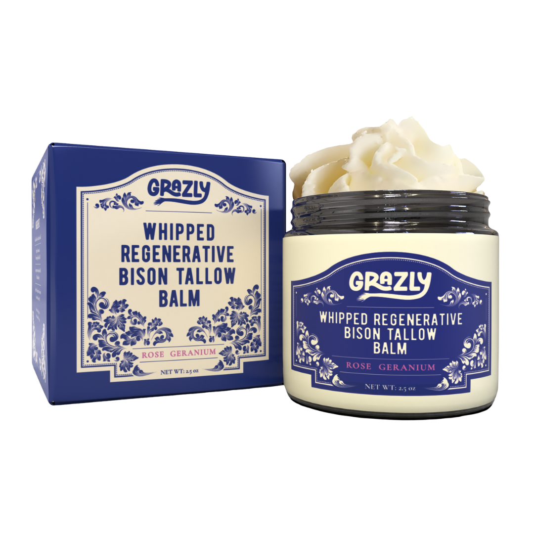 Grazly Whipped Bison Tallow & Manuka Honey Balm — 2.5 oz