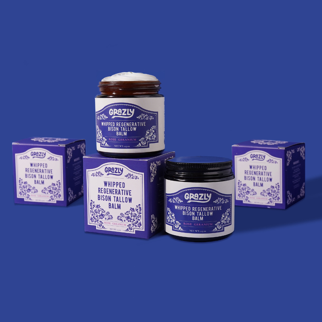 Grazly Whipped Bison Tallow & Manuka Honey Balm — 2.5 oz