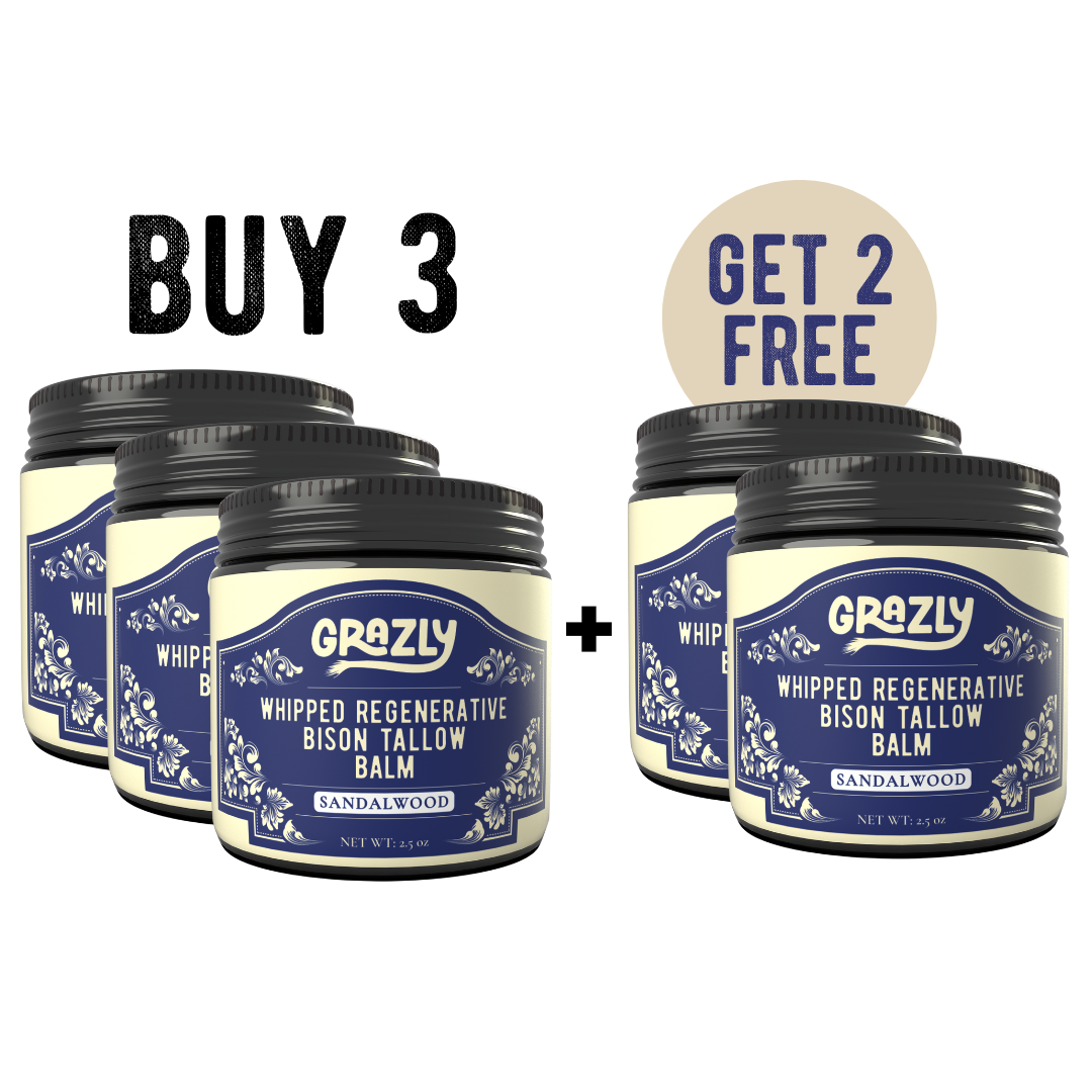 Grazly Whipped Bison Tallow & Manuka Honey Balm — 2.5 oz