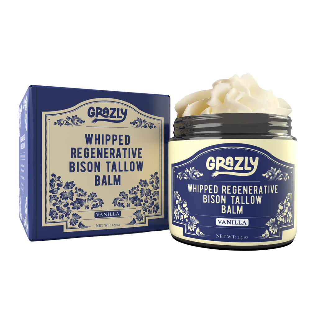 Grazly Whipped Bison Tallow & Manuka Honey Balm — 2.5 oz