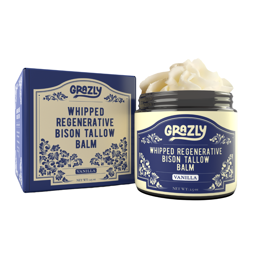 Grazly Whipped Bison Tallow & Manuka Honey Balm — 2.5 oz