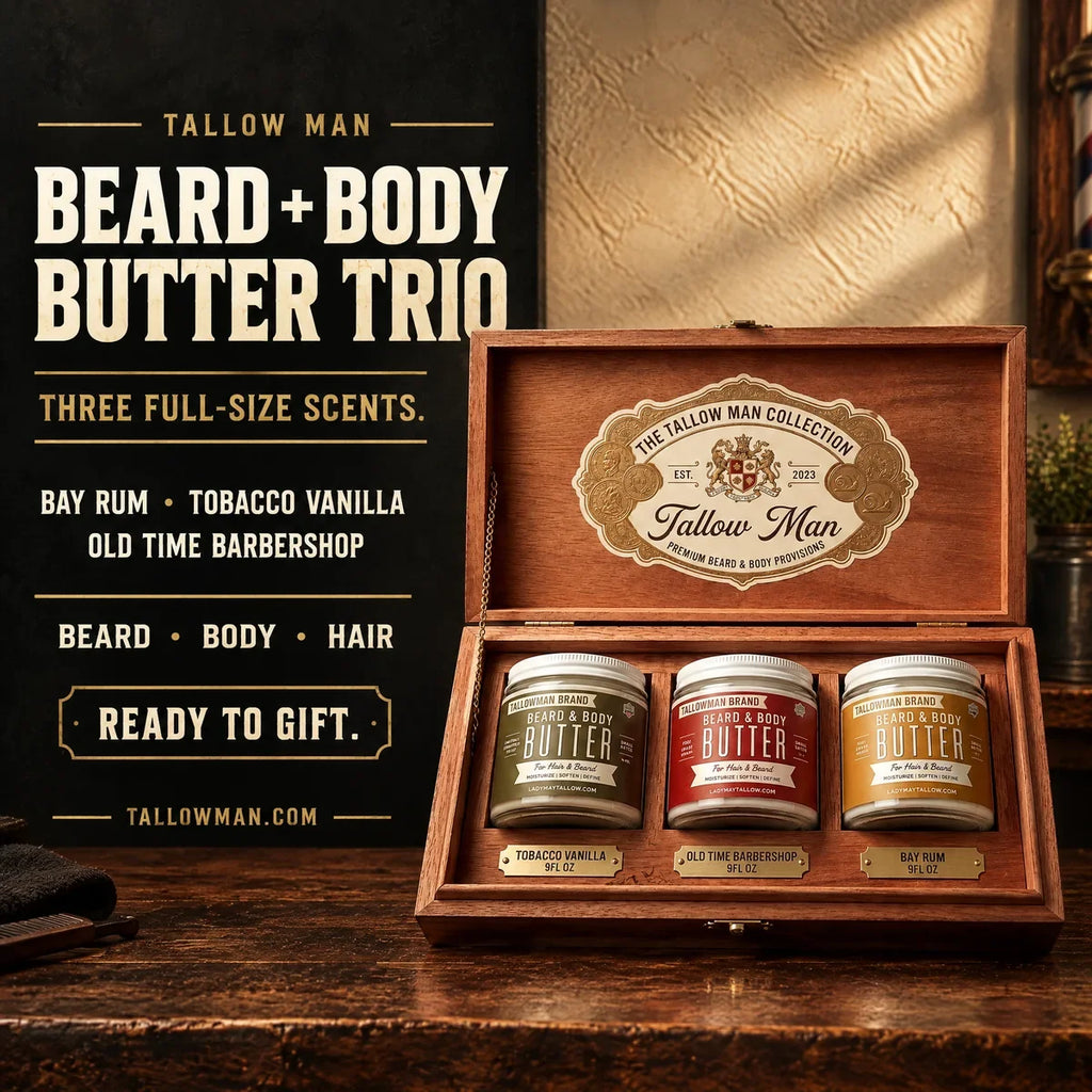 Beard + Body Butter Trio